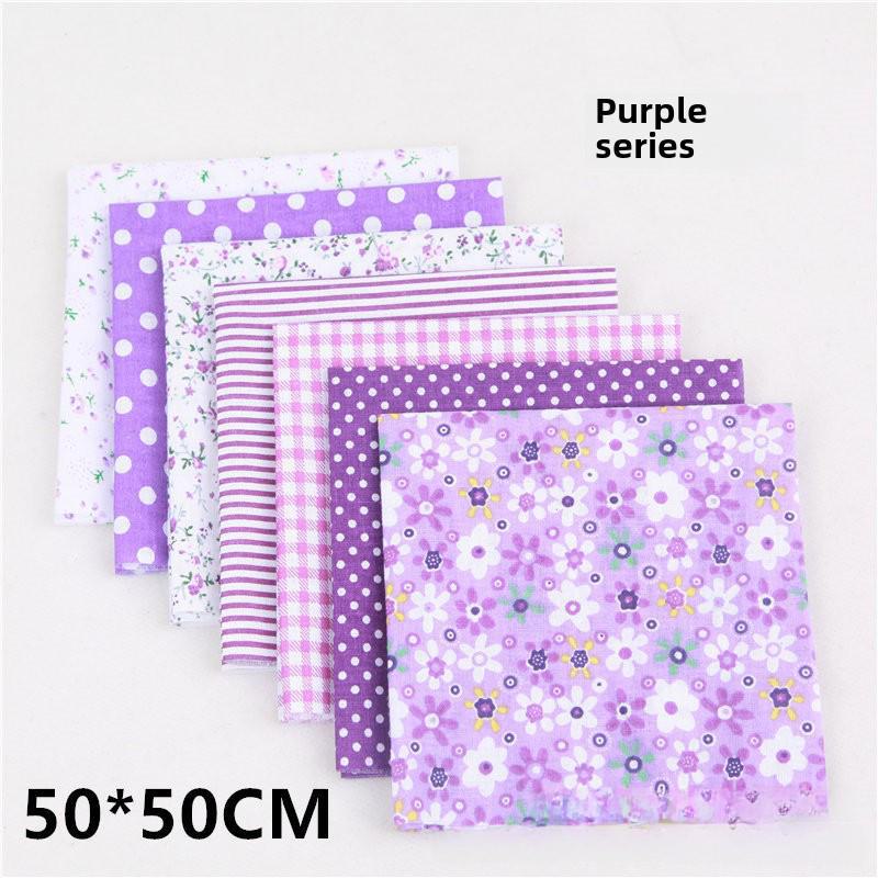 Qiaosi Patchwork Pure Cotton Fabric Set: Small Floral DIY Cloth for Handmade Crafts