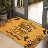 May God Bless This Home Flannel Doormat Religious Quote Non-slip Entrance Rug Christian Gift for Front Door Hallway