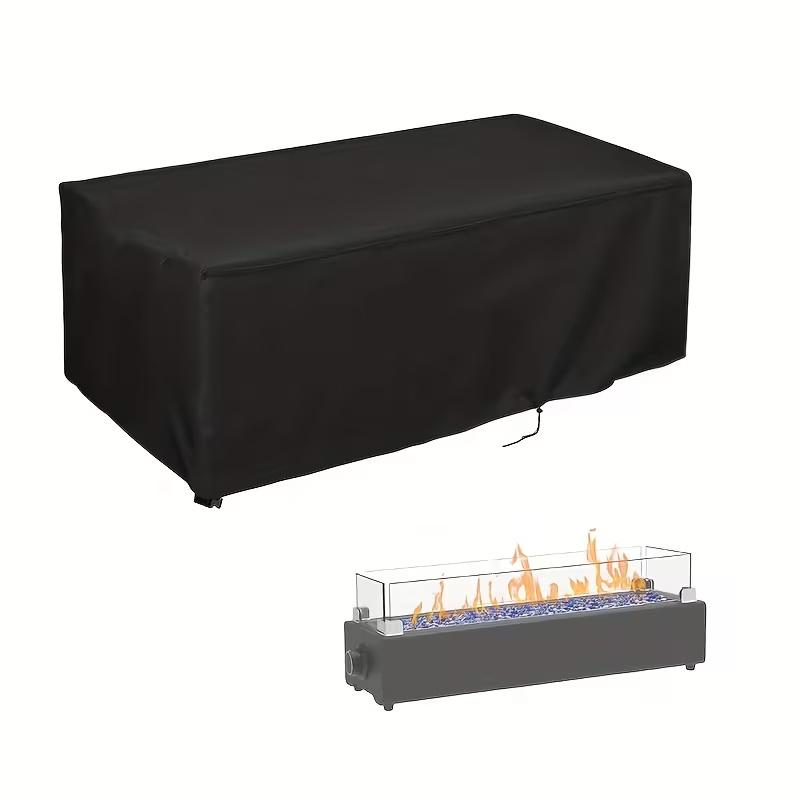 Heavy-Duty Oxford Fabric Fire Pit Cover - All-Season Outdoor Square Fire Pit Cover,Garden, Backyard - Fits Most Fire Pits