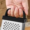 Stainless Steel Box Cheese Grater With Container 4 Sides Box Grater Handheld Kitchen Food Shredder For Vegetable Ginger Cutter