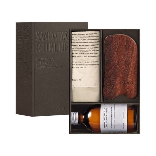 TOUN28 Sandalwood Ritual Life Body Oil 100ml + Gua Sha Set (Choose 1 of 2)