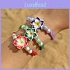Soft Clay Flower Handmade Bracelet For Women With Adjustable Fit And Floral Design