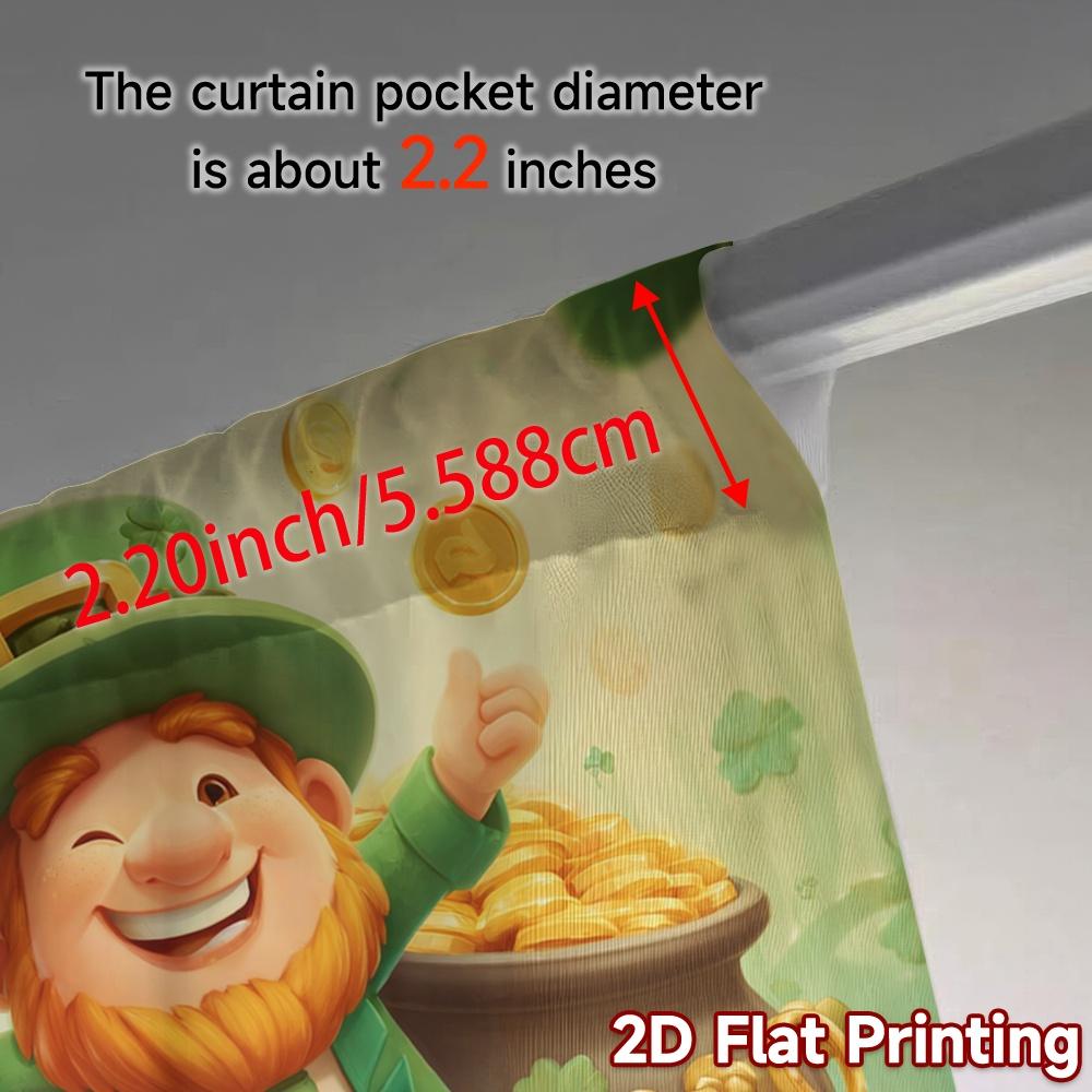 Flat Printing Curtains Without Rod Stpatrickcoins Chic Digital Printed Versatile Polyester Fabric Curtain Set Of 2 Made Washable