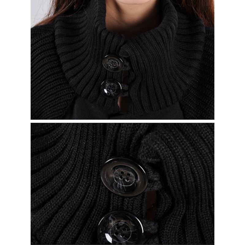 Solid Color Plus Size Women's Button Up Version Medium To Long Loose Coat Cloak Windbreaker