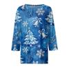3/4 Sleeve Shirts For Women Print Graphic Tees Blouses Casual Plus Size Basic Tops Pullover