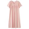 Pajamas women's summer cotton short sleeves 1011 new simple and high-end pregnant women can wear loose loungewear dresses