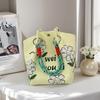 Women Knitted Bucket Tote Bag Large Capacity Versatile Handbag For Work Travel Lunch Storage