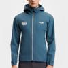 FILA Cycling Fashion Versatile Sports Hooded Long Sleeve Waterproof Windproof Warm Jacket Men Jacket Dark-Reef-Blue A11M518702F-DB