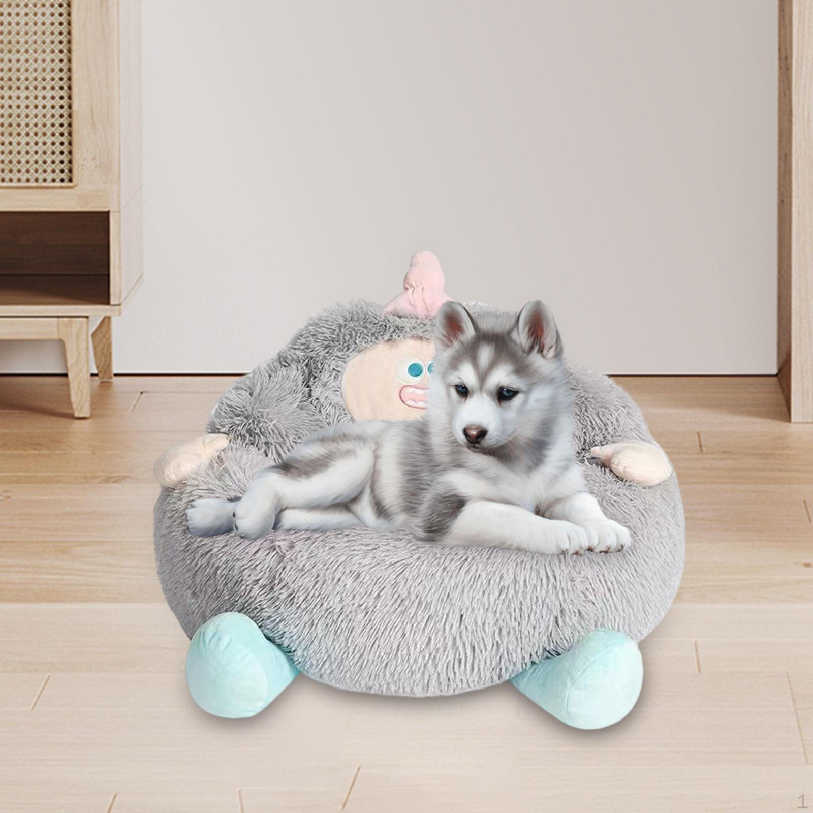 

Уютная лежанка для кошек и собак - Мягкий мягкий лежак для домашних животных S серый