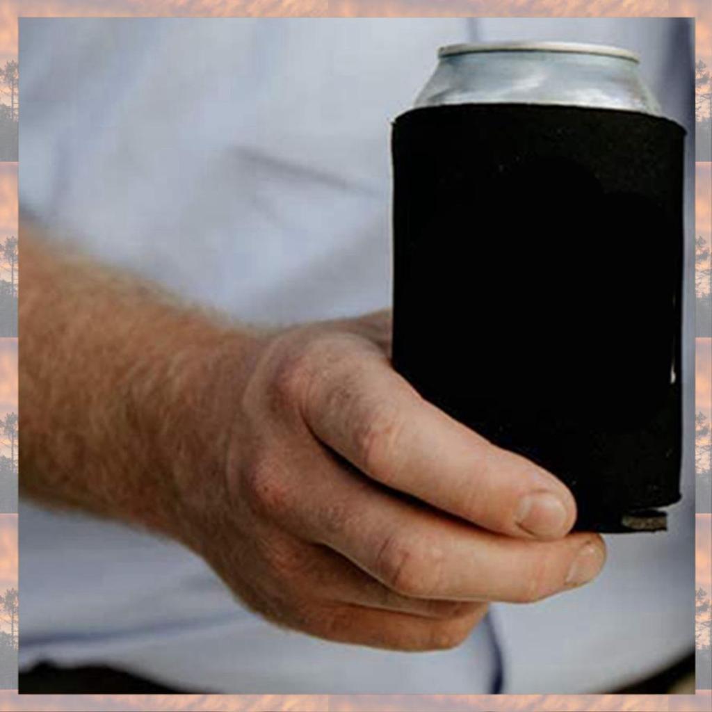 2025 Trend Bulk Can Coolers (100-Pack) Blank Foam Sleeves Plain Soft Insulated Blanks For Soda, Beer, Water Bottles (Black)