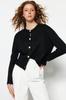 Women's Fashion New Cardigan Orange Soft Textured Jewel Buttoned Knitwear Cardigan