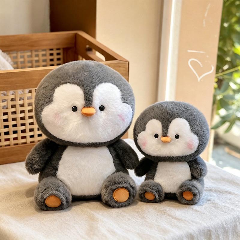 Cartoon Penguin Plushie With Long Fur For Children Playroom And Gift