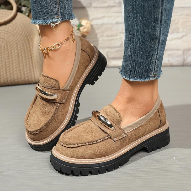 Женская обувь большого размера, один ботинок, новый стиль, плоская подошва, толстая подошва, повседневная обувь 36