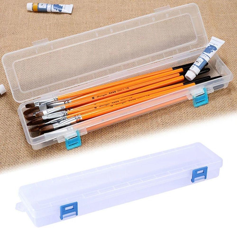 1Pcs Transparent Clear Drawing Tools Bin  For Brushes Painting Pencils Watercolour Pens