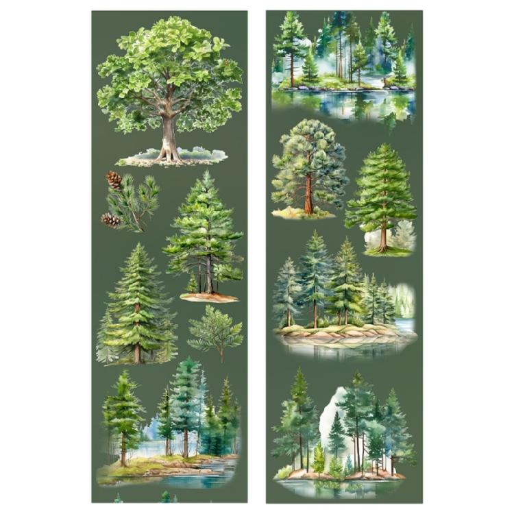 Forests Tape Beauty Tape Masking Tape Aesthetic Decorative Tape Hand Account Tape for Journaling Scrapbooking