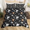 Space Themed Bedding Set Galaxy Outer Space Duvet Cover Set Full Queen For Boys Girls Earth Planets Moon Stars Comforter Cover