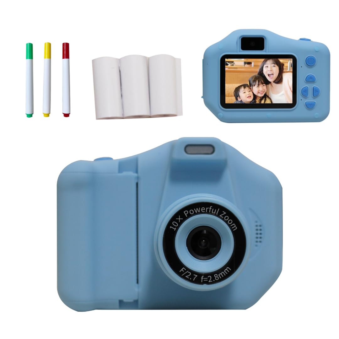 

Saiel Camera Digital Print Camera for Toy Prints and Videos on Thermal Includes USB Perfect for Preschool and Elementary School Entrance Spring Summer