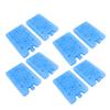 8PCS Reusable Ice Packs Leakproof PE Plastic Freezer Packs Multifunctional for Lunch Box Cooler Bag Cooling Fan