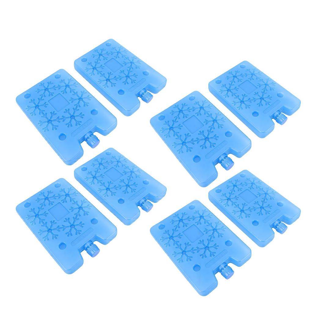 8PCS Reusable Ice Packs Leakproof PE Plastic Freezer Packs Multifunctional for Lunch Box Cooler Bag Cooling Fan