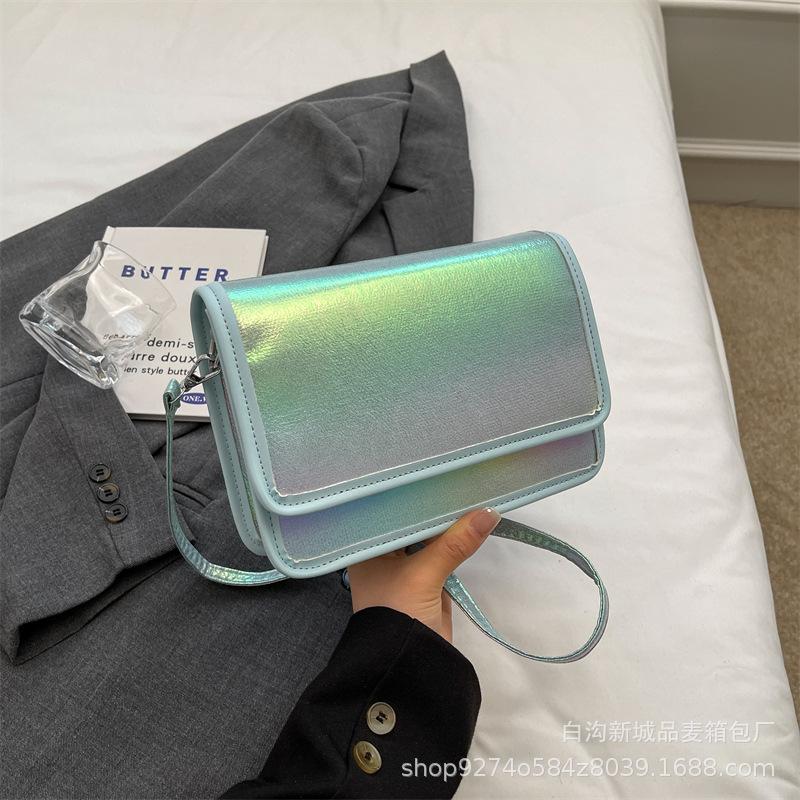 This year's popular fashion colorful small bag women's bag 2025 new trendy explosion shoulder crossbody small square bag