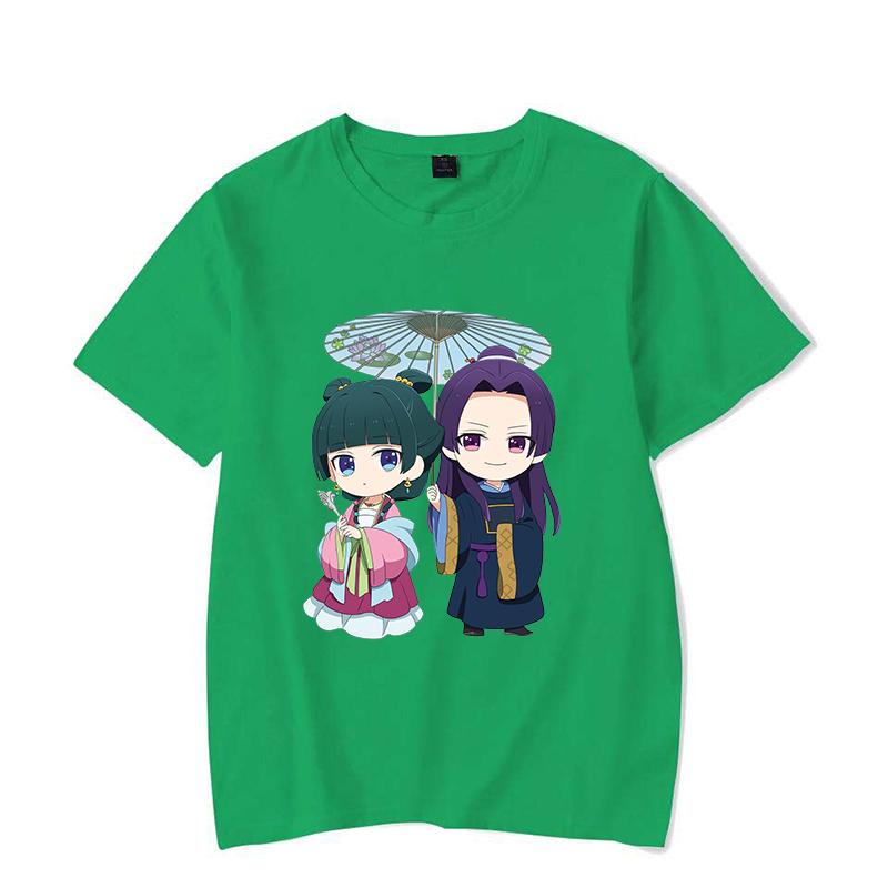

Забавная футболка с принтом аниме «Дневники аптекаря» для женщин и мужчин, свободная, с коротким рукавом, с круглым вырезом, женская повседневная футболка 4XL