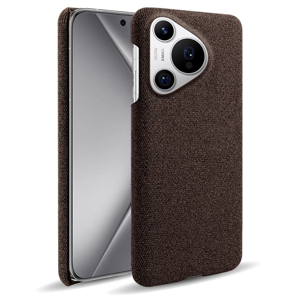 

For Huawei Pura 70 Pro/Pura 70 Pro+ Case Cloth+PC Hard Phone Cover Brown