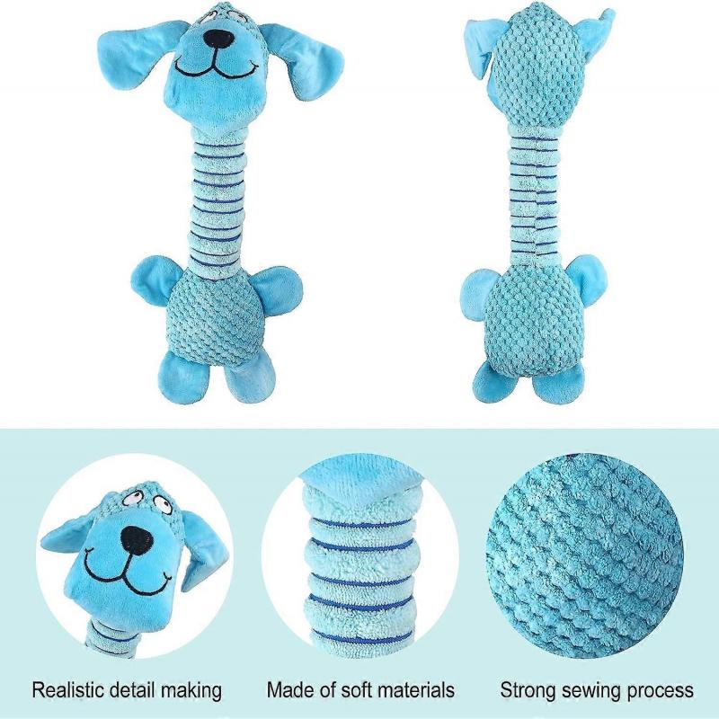 Dog Toys, Durable Chew Toys For Cleaning Teeth Plush Animal Dog Training Toys For Small To Medium Dogs (Blue Dog)