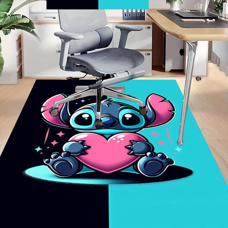 Stitch Heart Illustration Carpet For Playroom Bedroom Living Room Sofa Home Decorkids Game Area Rug Nonslip Floor Mat