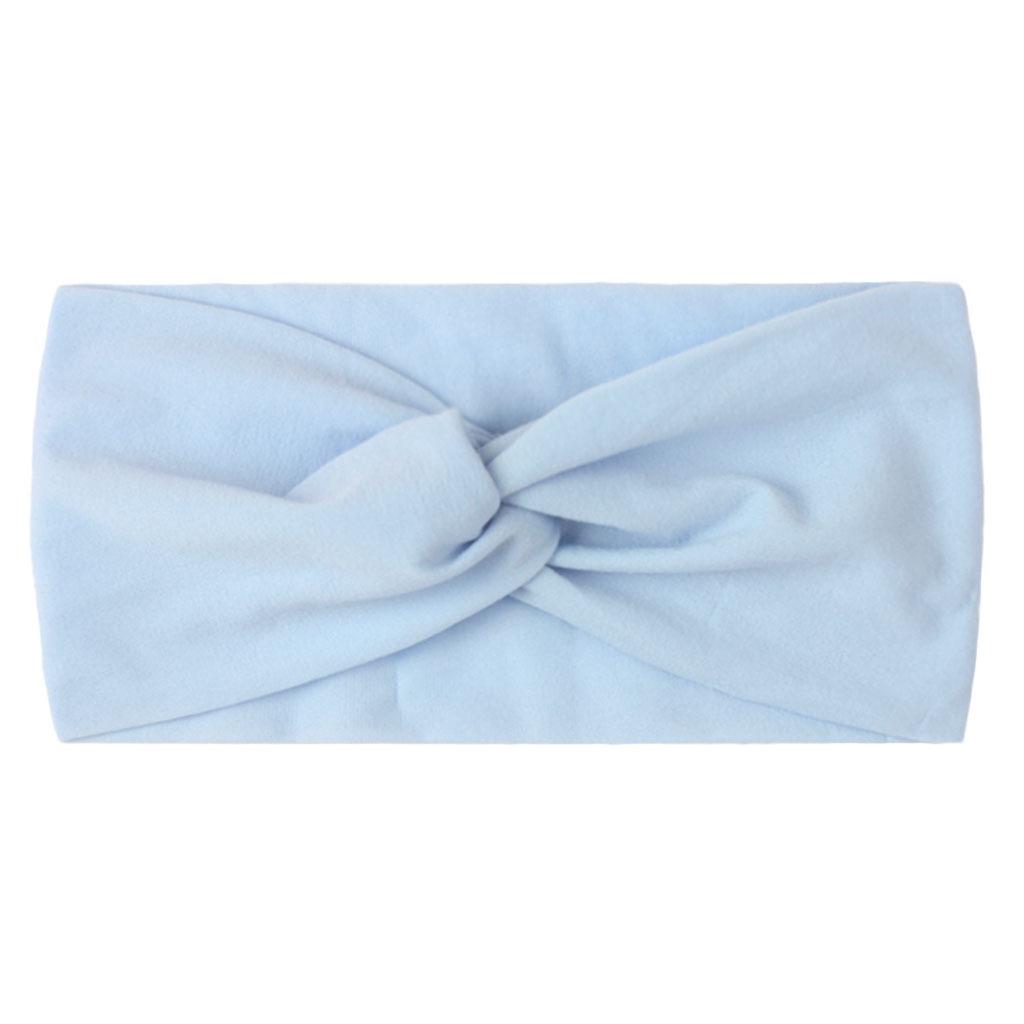 European and American Children's Hair Band Hair Accessories Baby Solid Color Nylon Cross Knotted Girl's Hair Ring Headband