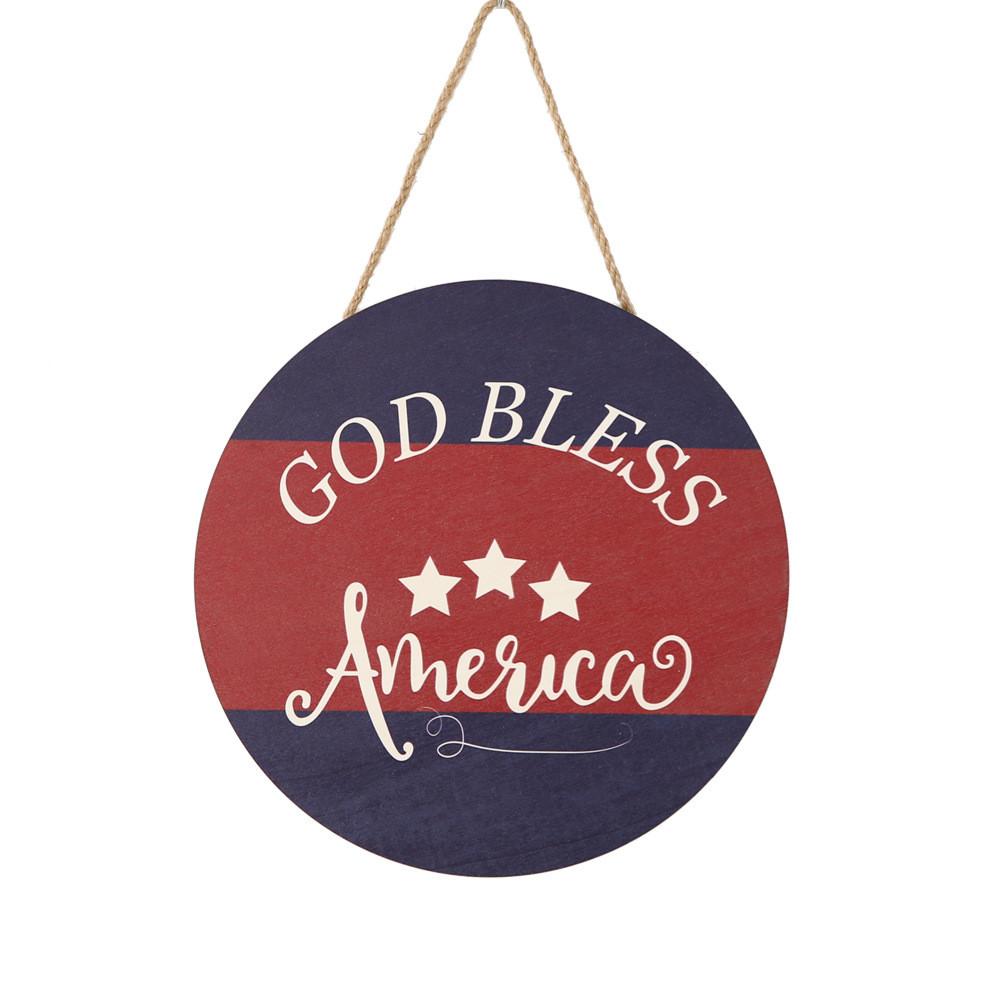 Unique Independence Day Wooden Signage For Festive Home Decor With American Flag Motif