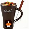 Kreative Schokoladen-Käsefondue-Tasse mit Gabel Keramik-Hot-Pot-Tasse für Dessertliebhaber