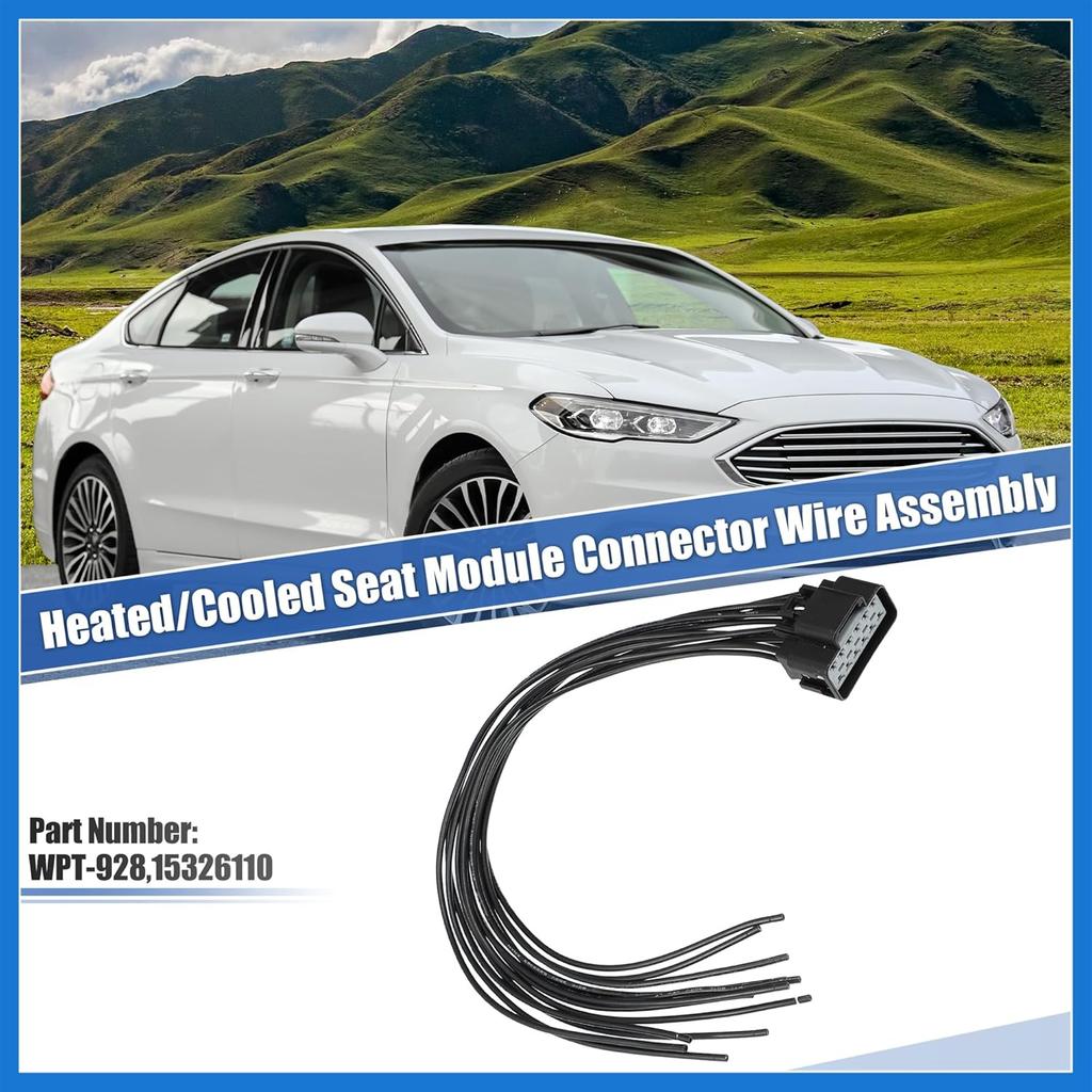 Heated Seat Wiring Connector Wire Harness Replacement WPT928 15326110 Heated/Cooled Seat Module Connector Wire Kit for Ford F-250 F-350 F-450 Super