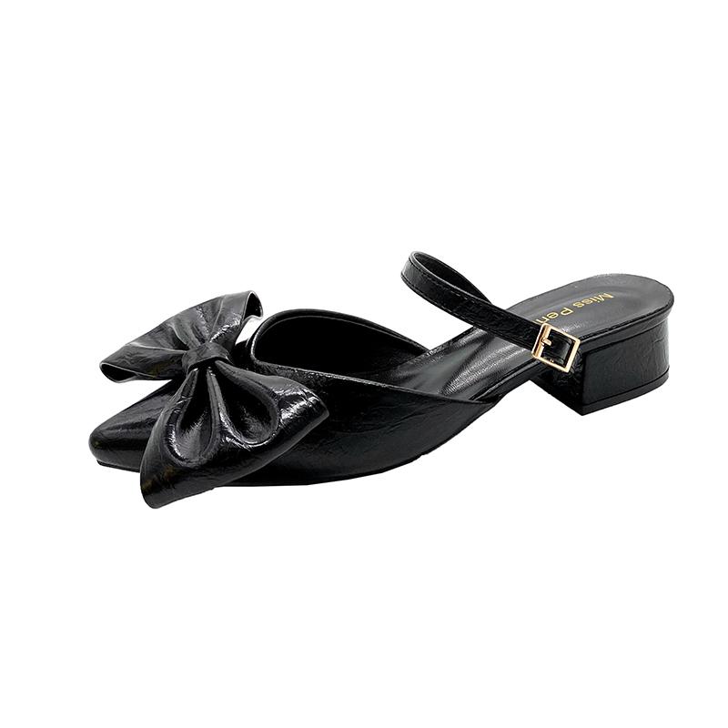 Fashion 2025 New Butterfly-knot Women Hot Selling Simple Fashion High Quality Simple and Elegant Slippers Sandals High Heel Ladies Shoe