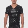 Men's Summer Slim Trendy Short-Sleeve Shiny T-Shirt for Nightclubs