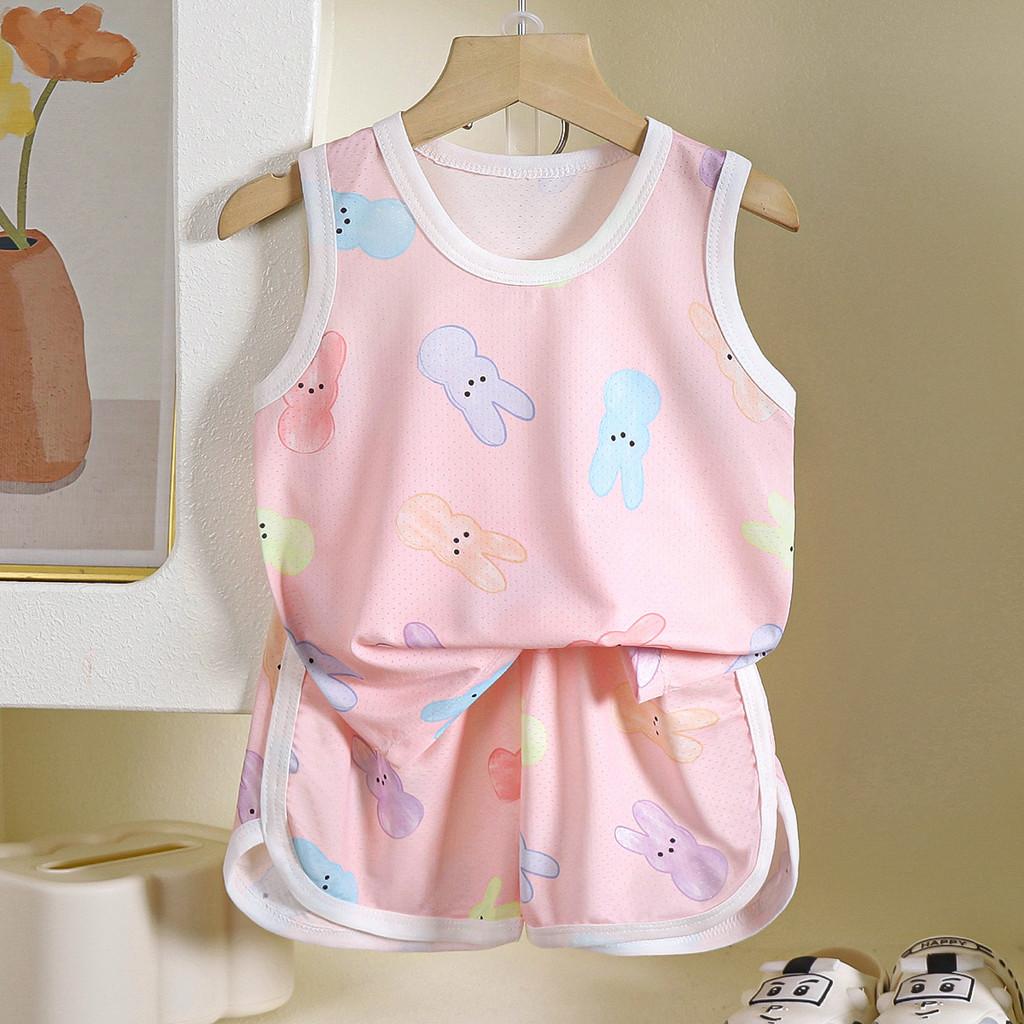 Childrens Summer Tank Top Shorts Set With Breathable Polyester Fabric For Active Kids