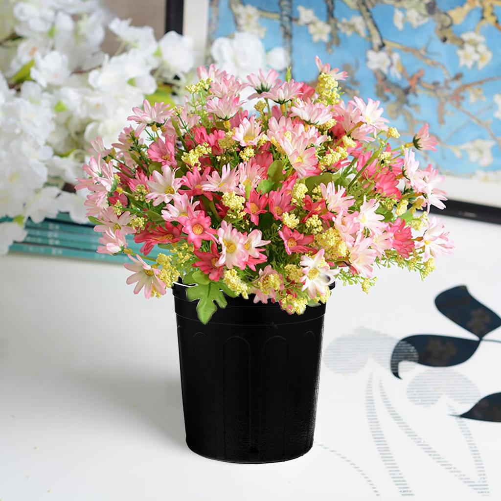 Milisten Plastic Black Flower Pots, 10-Piece Set, Seedling Pots, Planter for Succulents, Plant Pots, Planter for Indoor Gardening