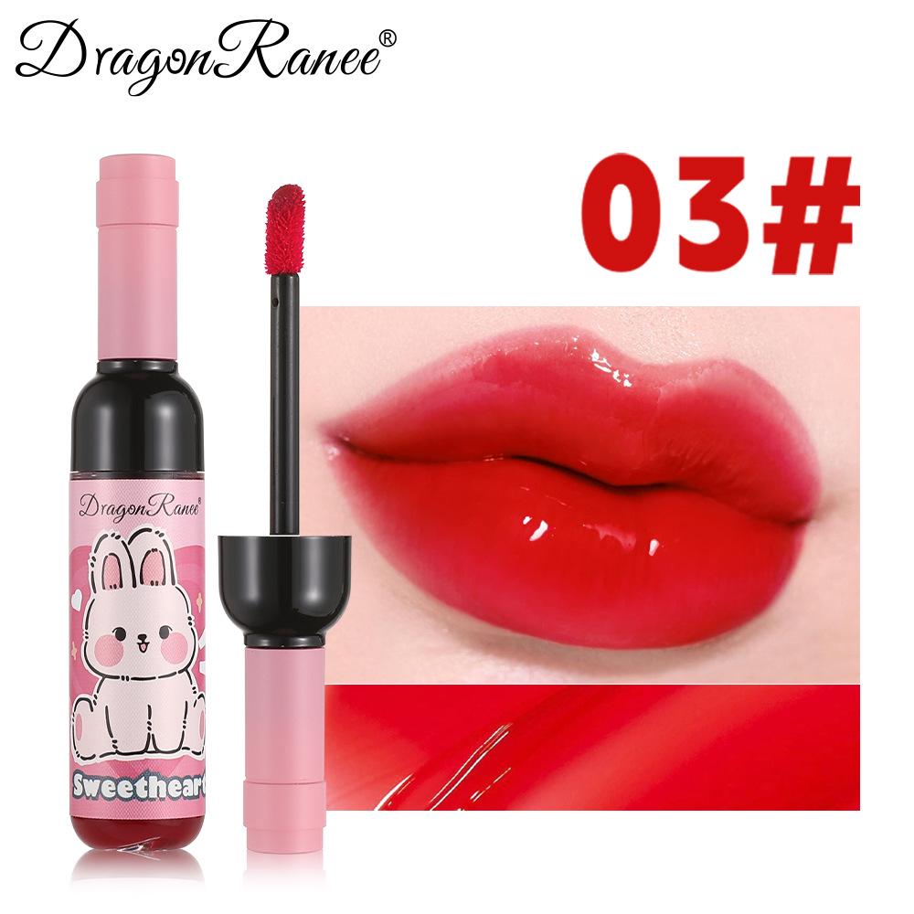 

DragonRanee Cross-border Exclusive Wine Bottle Tinted Lip Gloss - Moisturizing, Long-lasting, Matte & Sweat-proof Lipstick with Water Lip Glaze.