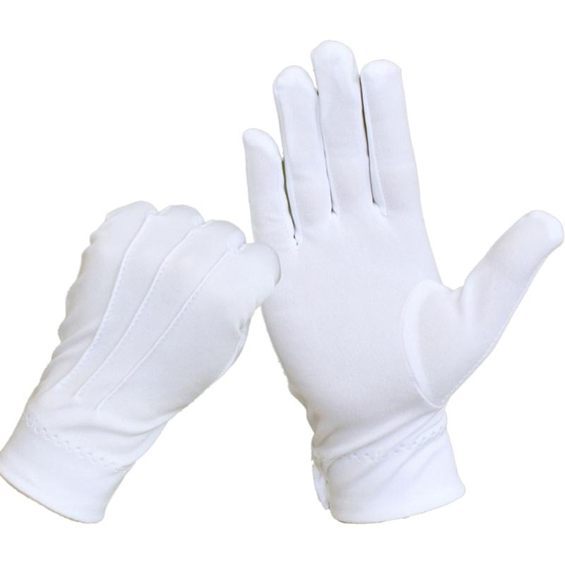 

1pair Professional Jeweler Gloves Elastic Lining Men Women Breathable Mittens for Weddings and Event L