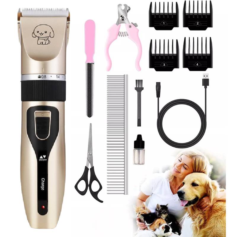 Cordless Pet Electric Dog Cats Grooming Clippers Low Noise Shaver Kit Trimmer