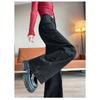 Women's Rhinestone Wide-Leg Jeans 2026 New High-Waisted Loose Design with Draped Straight Legs
