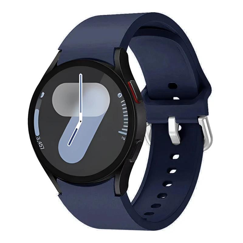 Oryginalny Silikonowy Pasek Do Samsung Galaxy Watch 7/6/5/4 44mm 40mm 5 Pro Sportowa Bransoleta Galaxy Watch 6 4 Classic 47mm 43mm Pasek