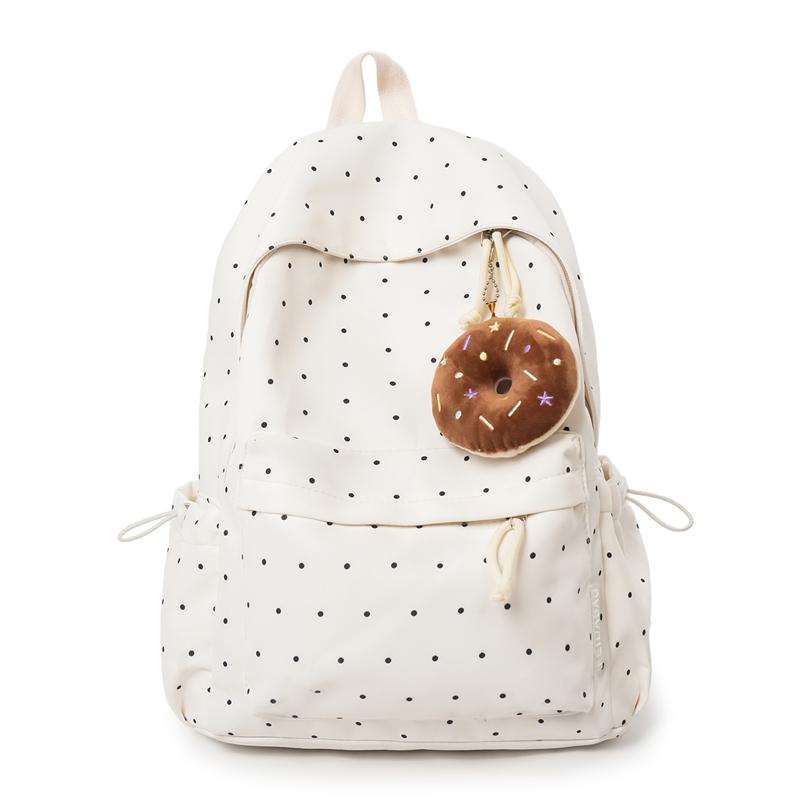 Dot Print Student Schoolbag Large Capacity Women's Backpack