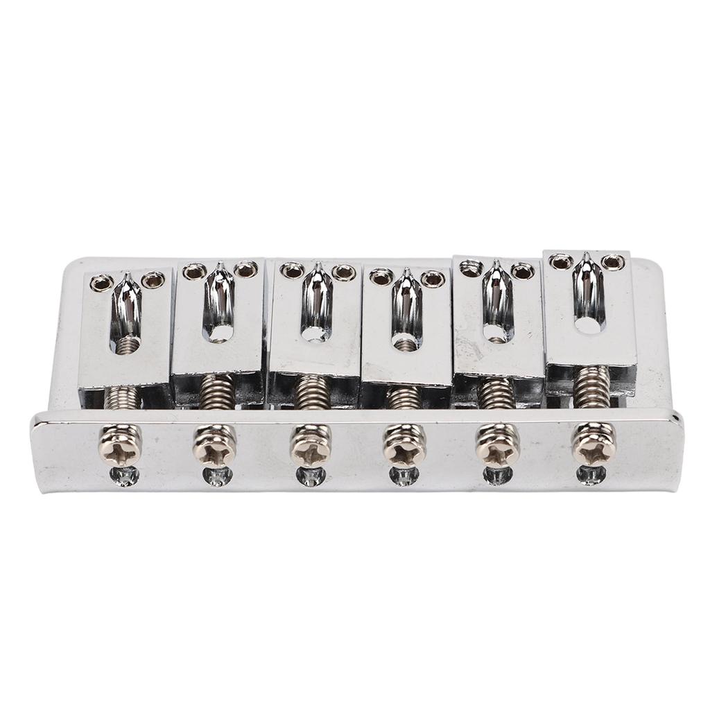 Guitar Bridge Metal Fixed Delicate Professional Electric Guitar Bridge Replacement Silver