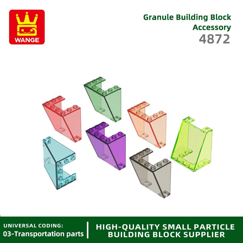 18Pcs/lot 4872 Windshield 3x4x4 Glass Window Construction Bricks MOC Accessories Works With Featuring Blocks Kids Playthings Gift Idea Box