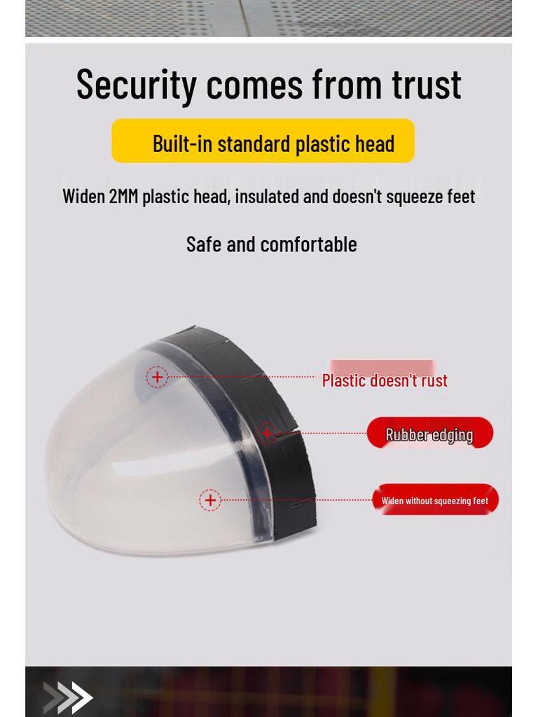 Men's Waterproof, Non-Slip, Oil-Proof Safety Shoes – Anti-Smash, Anti-Puncture, Wear-Resistant for Kitchen & Construction