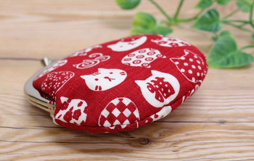 Kyoyu Nyankomon Cat Wallet with Coin and Accessory 12 X Red Japanese-made Case, 3.3 Inches, 11.5 Cm,