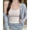 White Lace Lace Suspender Vest Women's New Summer Wear Pure Desire Spice Girl Short Sleeveless Top