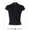 European and American style summer new product fashion Spice girl breasted design slim versatile top women's one