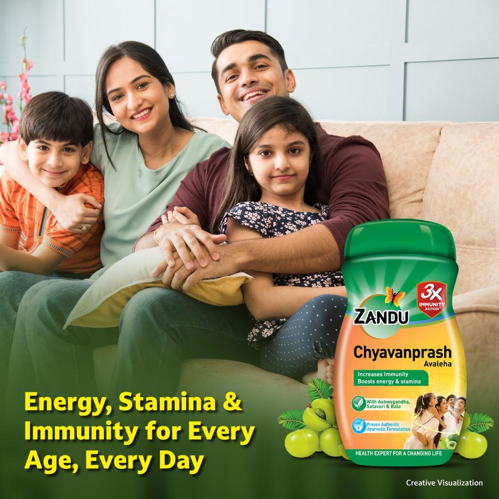 Zandu Chyawanprash Avaleha 910 g | Ayurvedic Energy & Immunity Booster with Powerful Herbal Ingredients