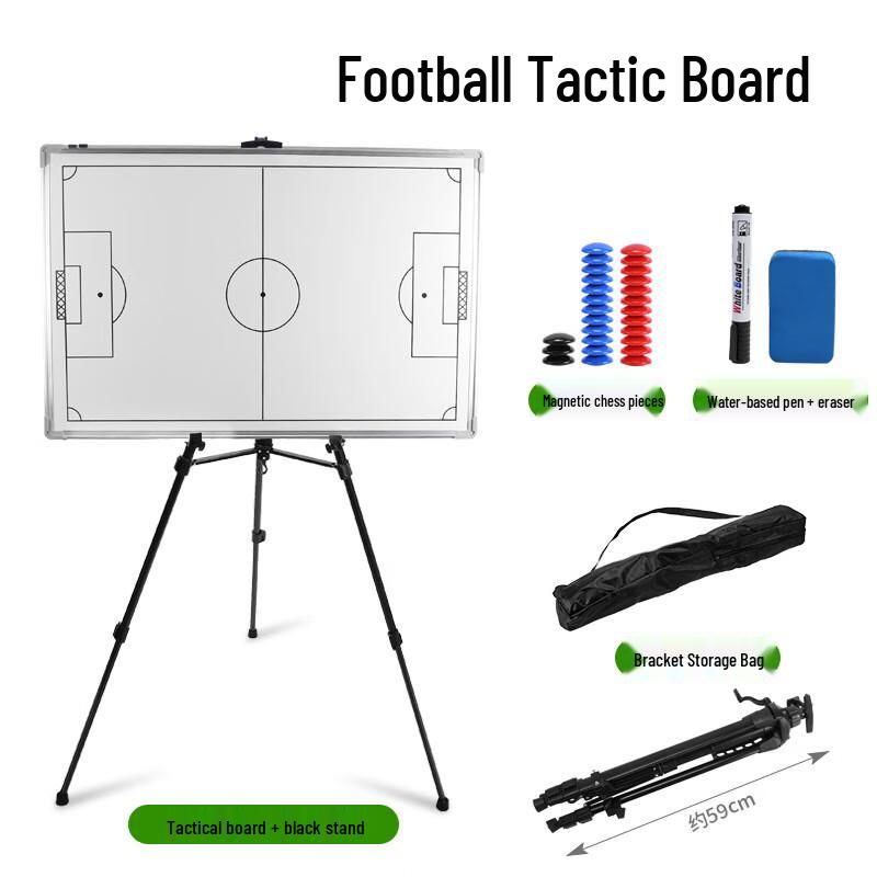 Double-Sided Football Tactical Board with Tripod Stand
